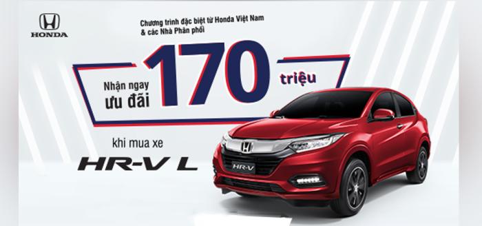 Nhận ngay ưu đãi 170 triệu khi mua xe Honda HR-V phiên bản L trong tháng 3/2022